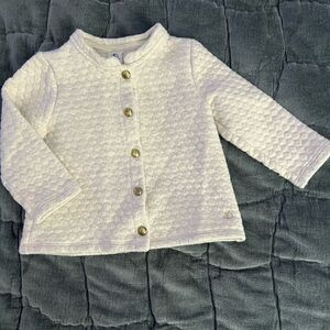 Petit Bateau cream quilted cotton jacket